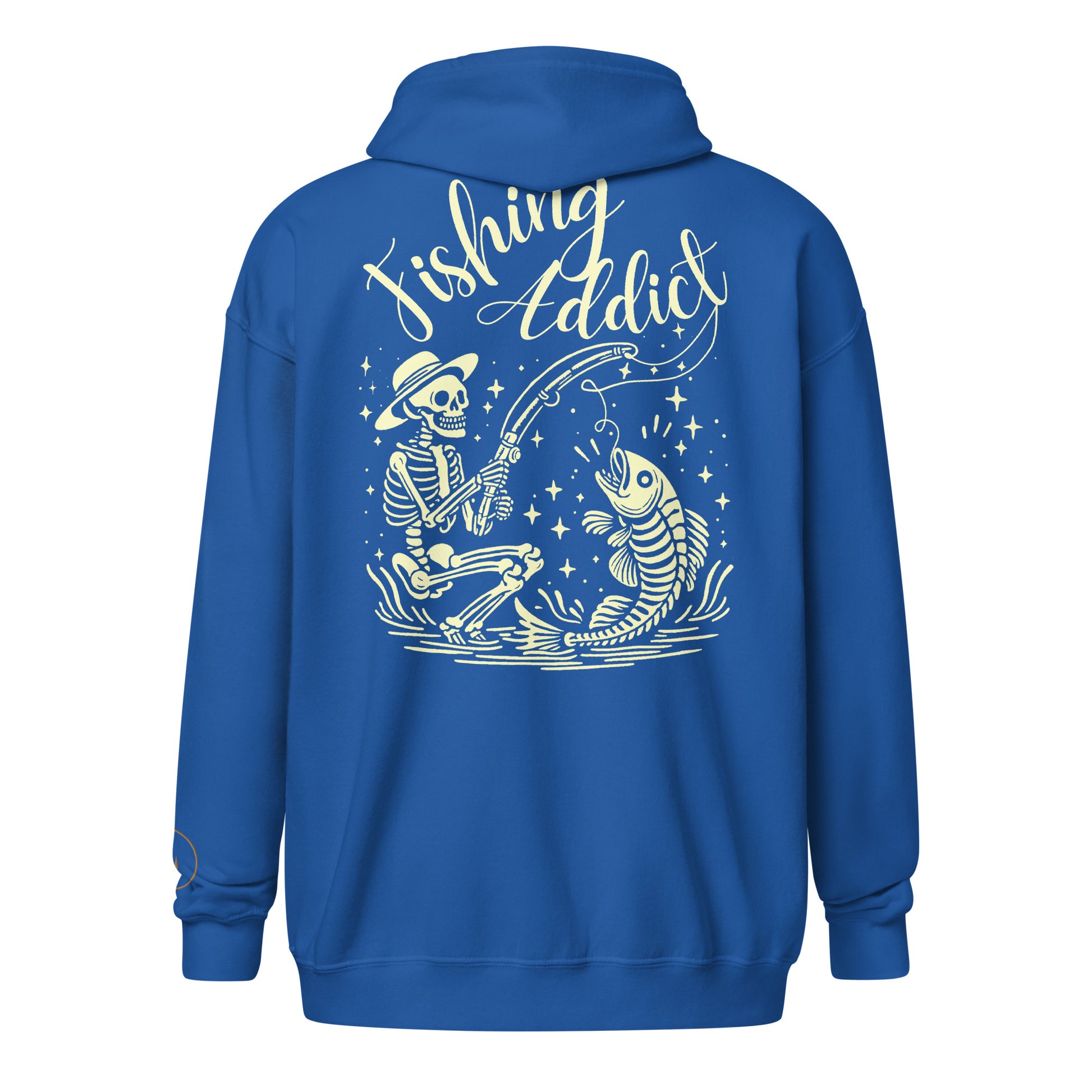 Fishing Straw hat Skeleton, Fishing Tattoo, Fishing Addict, Fishing Gift, Fishing Hoodie, Fishy hoodie, Unisex heavy blend zip hoodie
