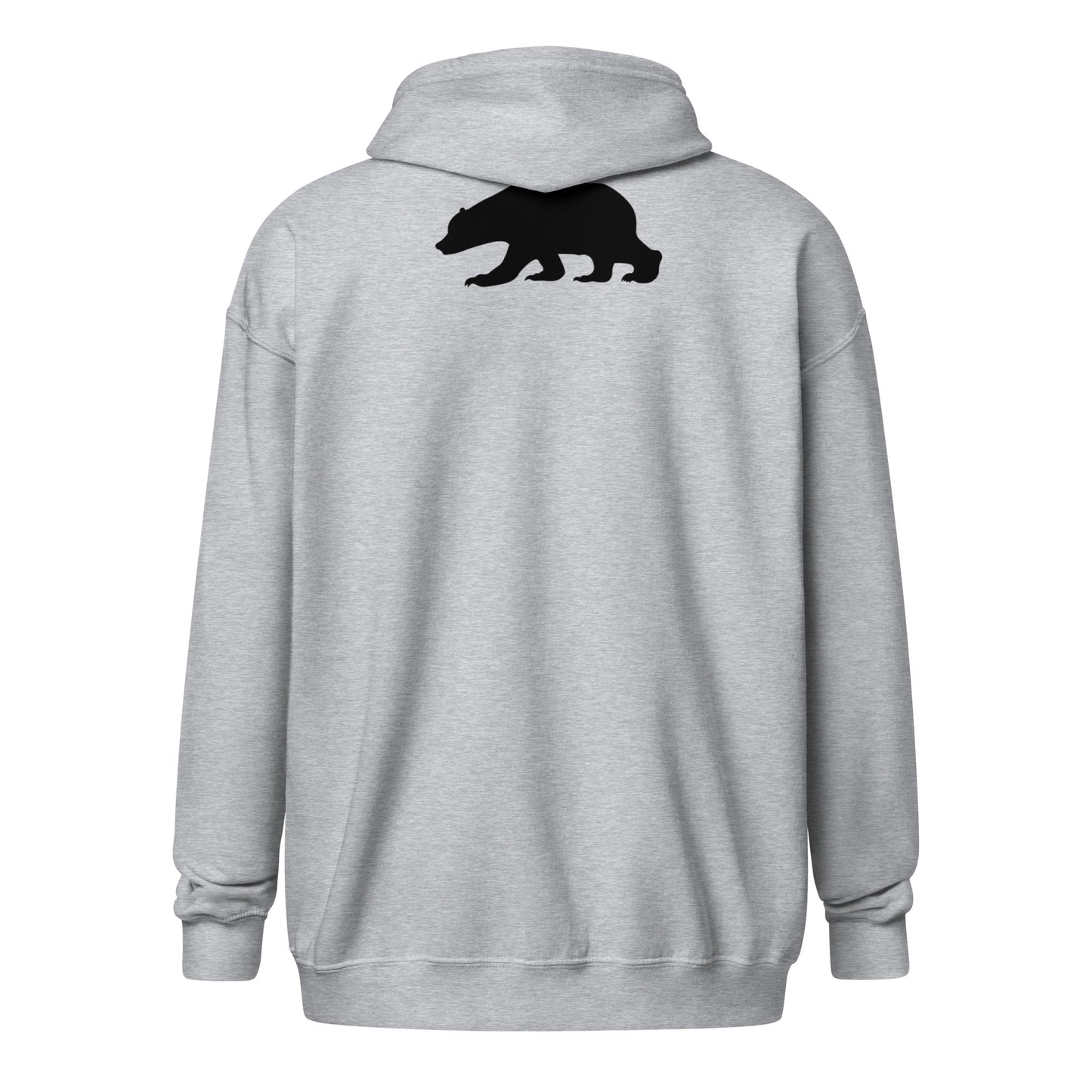 California, Grizzly Bear, Japanese, Katakana, Unisex heavy blend zip hoodie