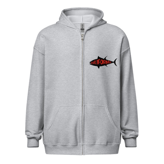 I'm a man Fishing Tuna  Unisex heavy blend zip hoodie