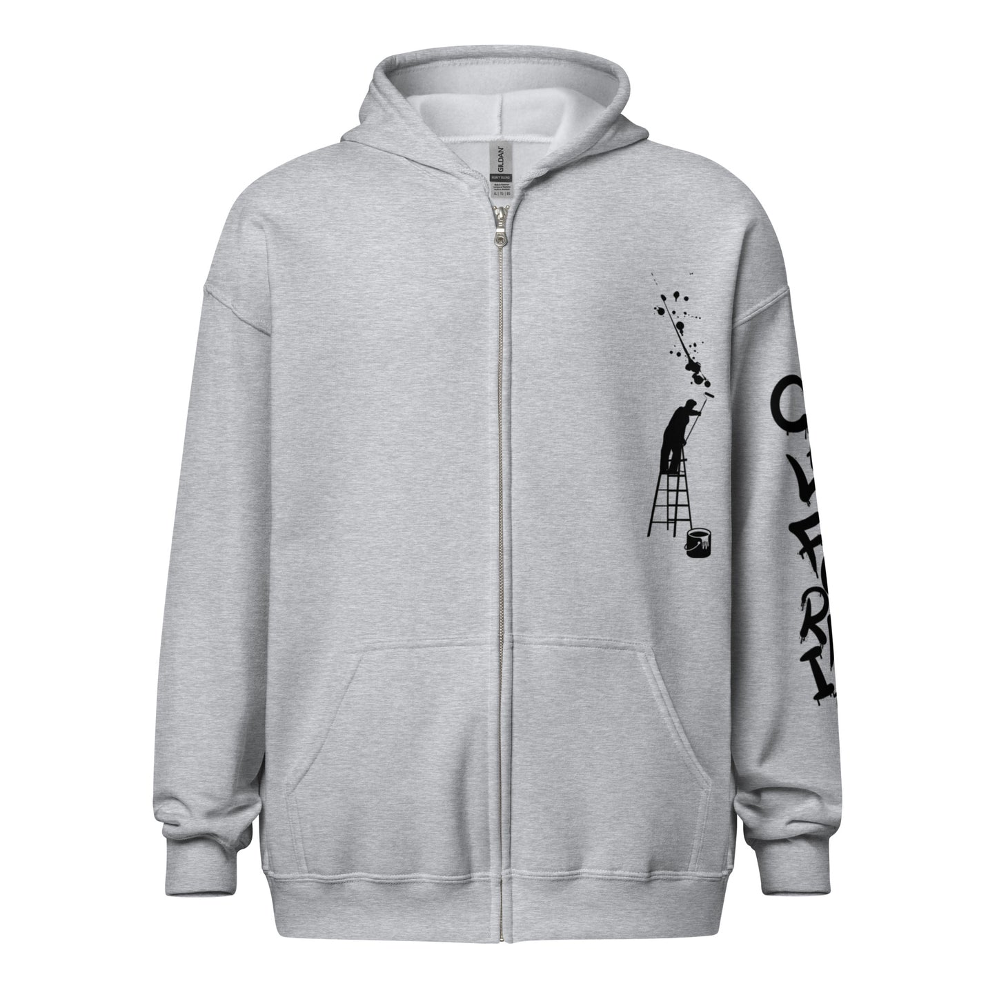 California Japanese Katakana, graffiti art  Unisex heavy blend zip hoodie