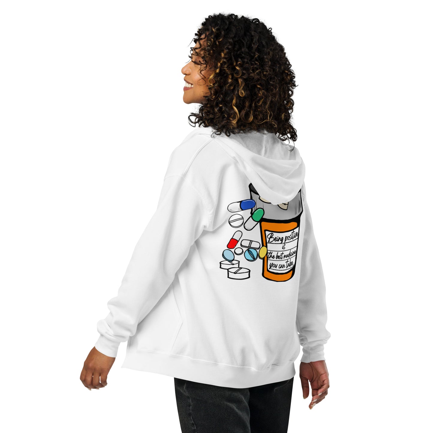 Being positive is the best medicine you can take. Unisex heavy blend zip hoodie