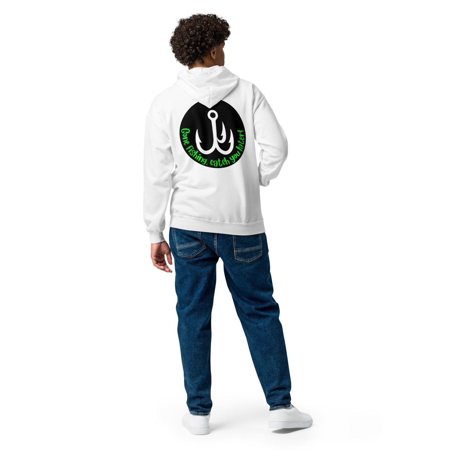 I'm a man Gone Fishing Unisex heavy blend zip hoodie