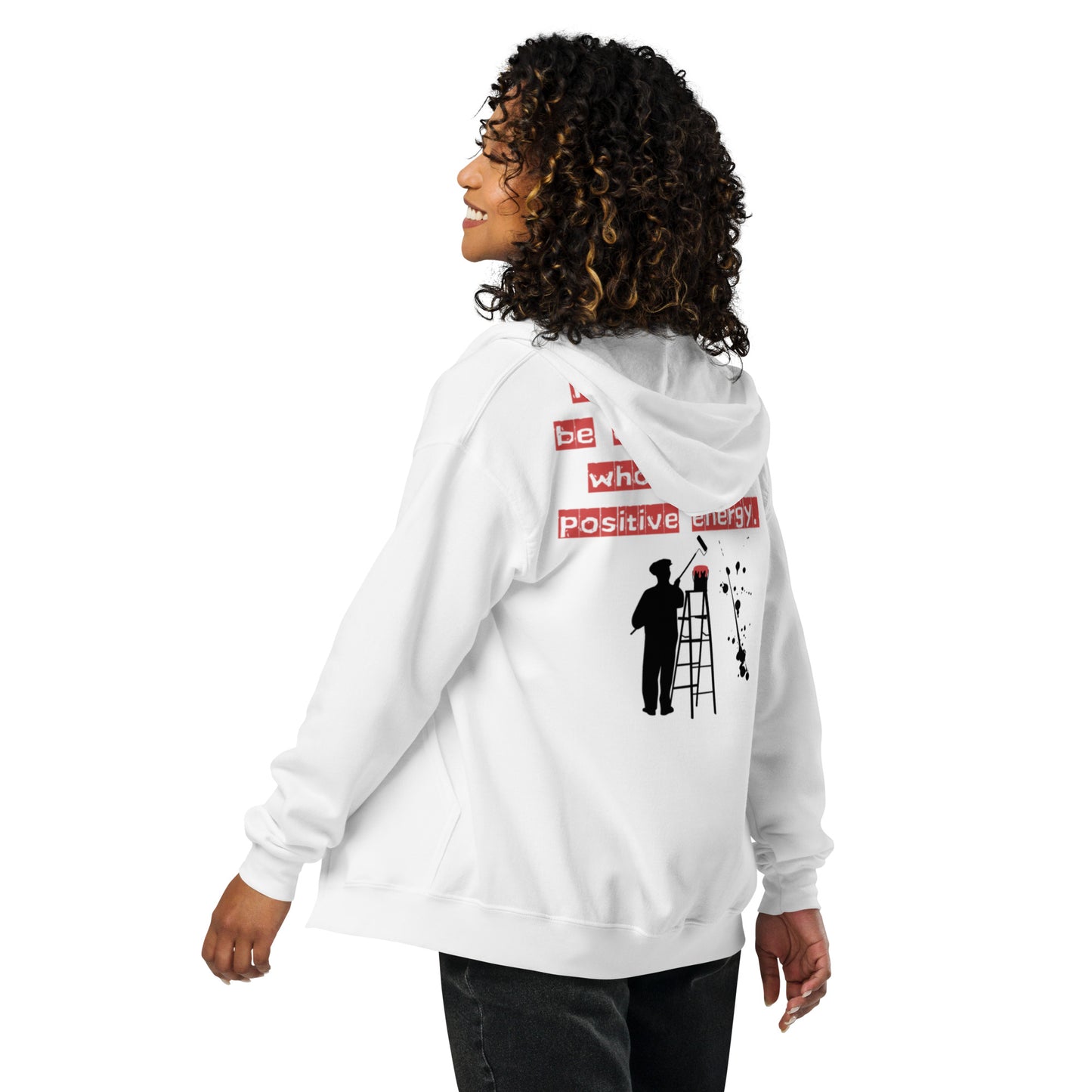 People like to be around those who give off positive energy. Unisex heavy blend zip hoodie