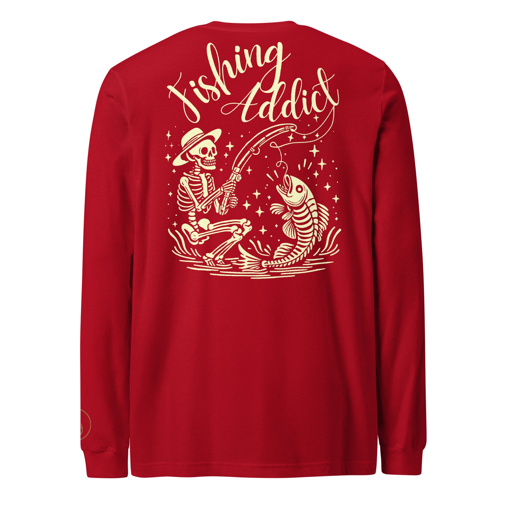 Fishing Straw hat Skeleton, Fishing Tattoo, Fishing Addict, Fishing Gift, Fishing Hoodie, Fishy hoodie, Dad Gift, Unisex Long Sleeve Tee