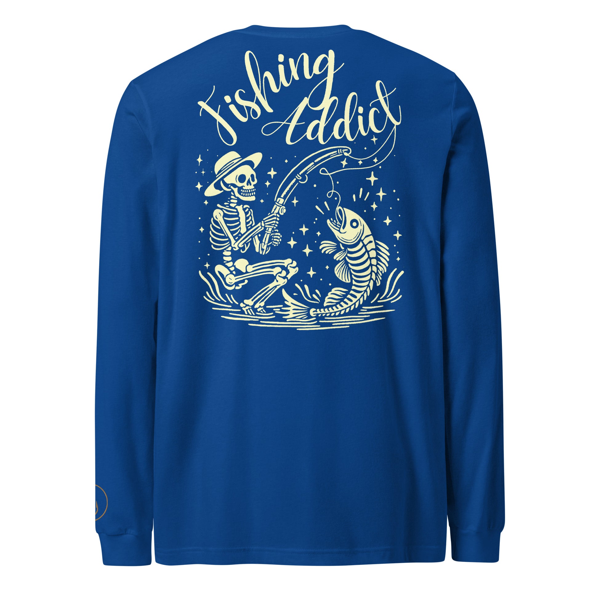 Fishing Straw hat Skeleton, Fishing Tattoo, Fishing Addict, Fishing Gift, Fishing Hoodie, Fishy hoodie, Dad Gift, Unisex Long Sleeve Tee