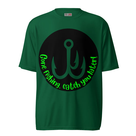 I'm a man Gone Fishing Unisex performance crew neck t-shirt