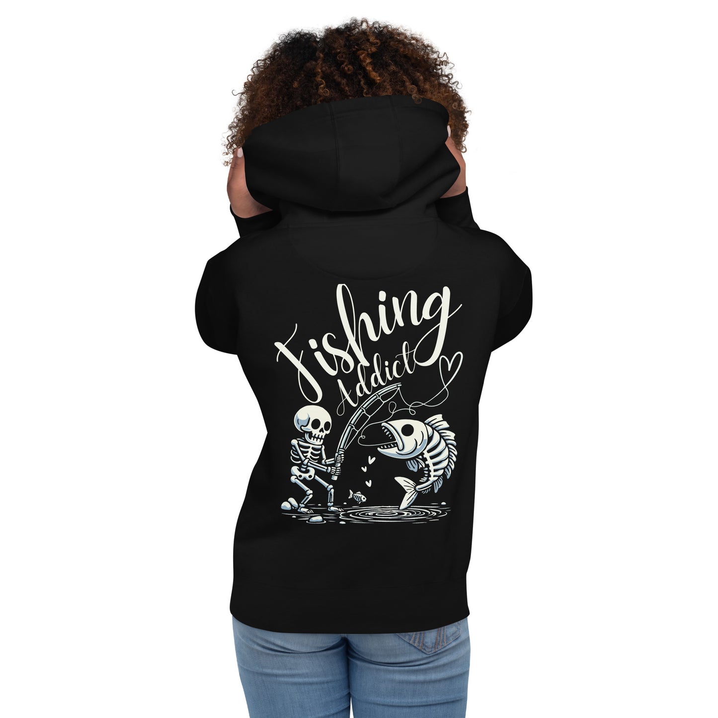Fishing Skeleton, Fishing Tattoo, Fishing Addict, Fishing Gifts, Fishing Hoodie, Fishy hoodie, Husband Hoodie, Dad Gift,  Unisex Hoodie