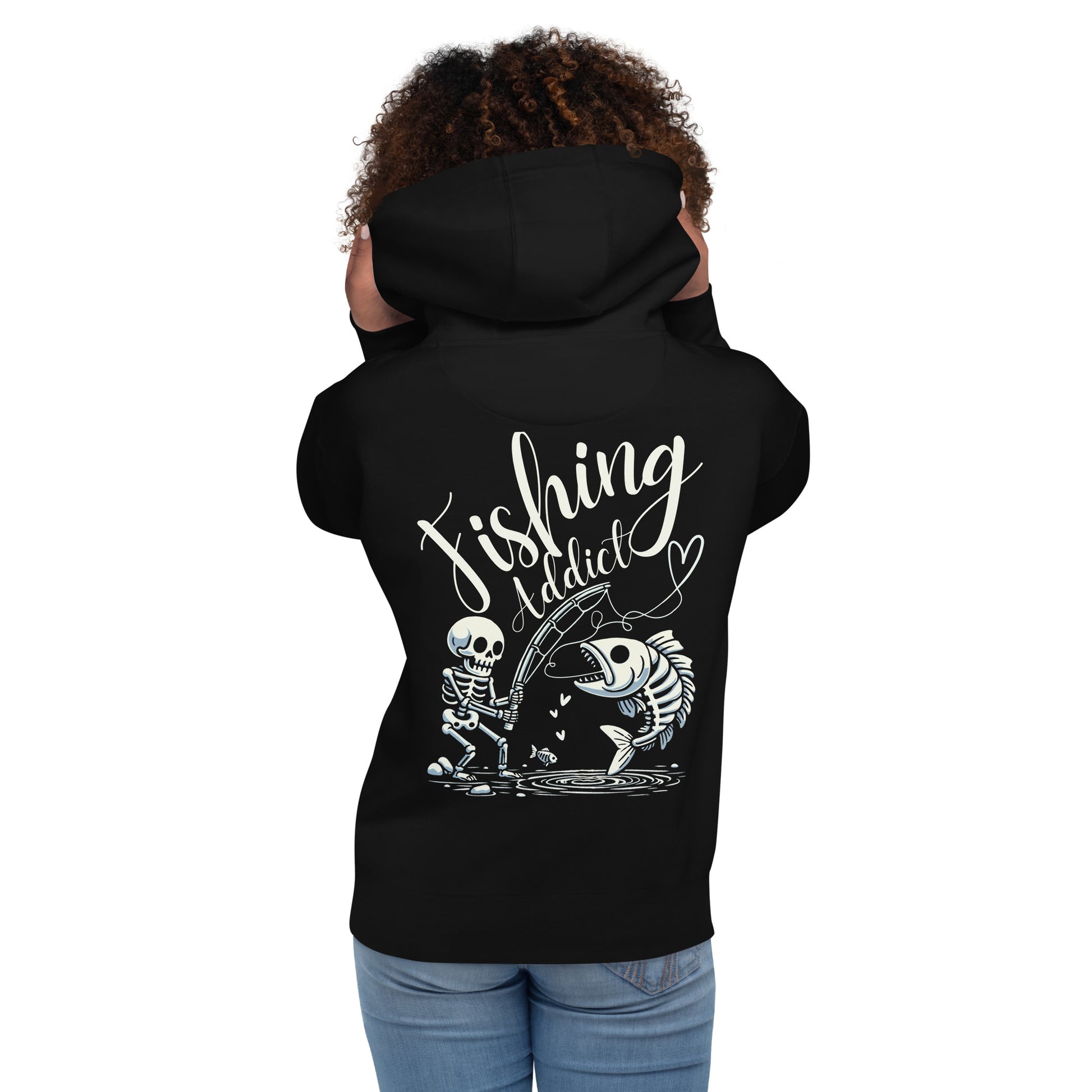 Fishing Skeleton, Fishing Tattoo, Fishing Addict, Fishing Gifts, Fishing Hoodie, Fishy hoodie, Husband Hoodie, Dad Gift,  Unisex Hoodie