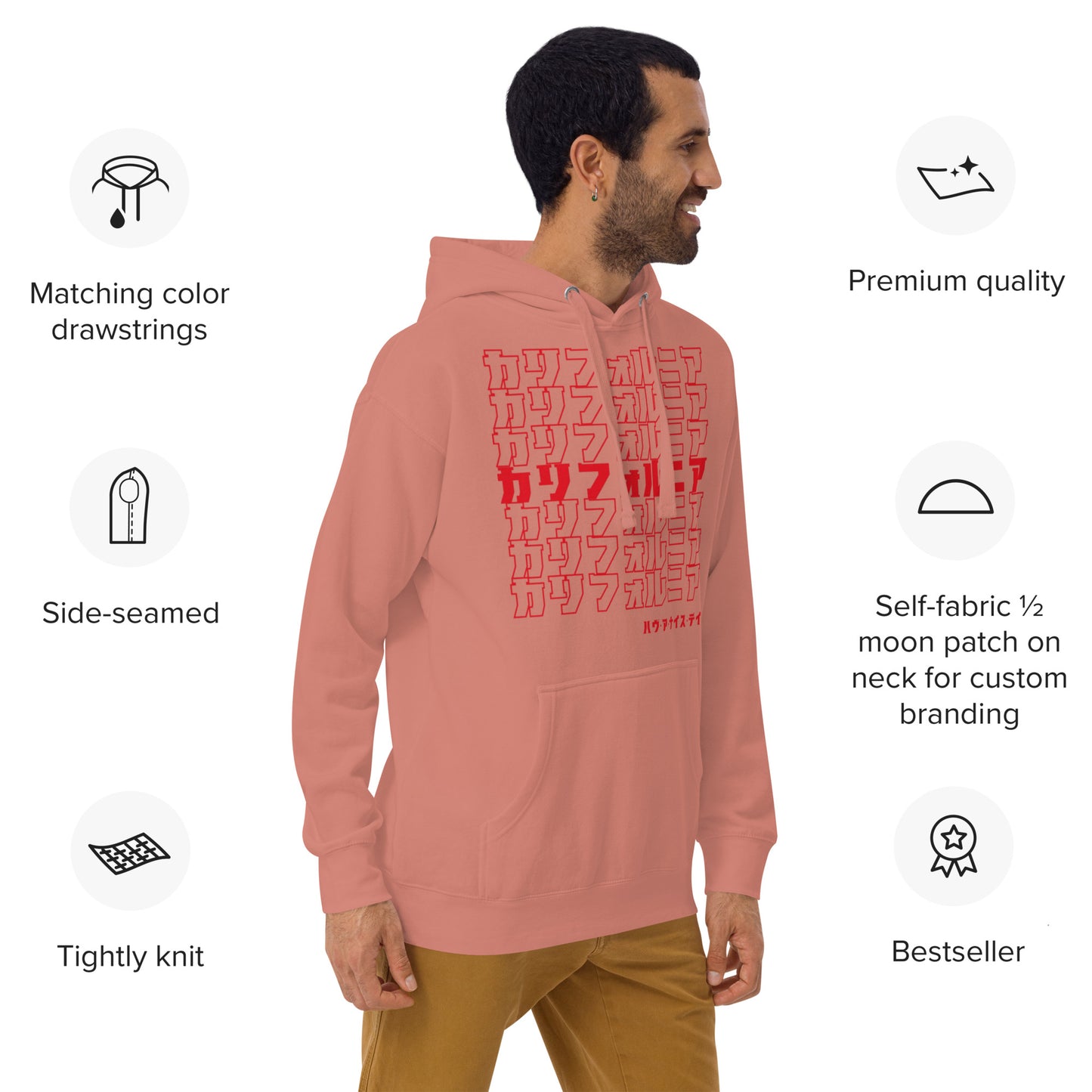 California, Japanese, Katakana, Nihongo, Have a good day Unisex Hoodie