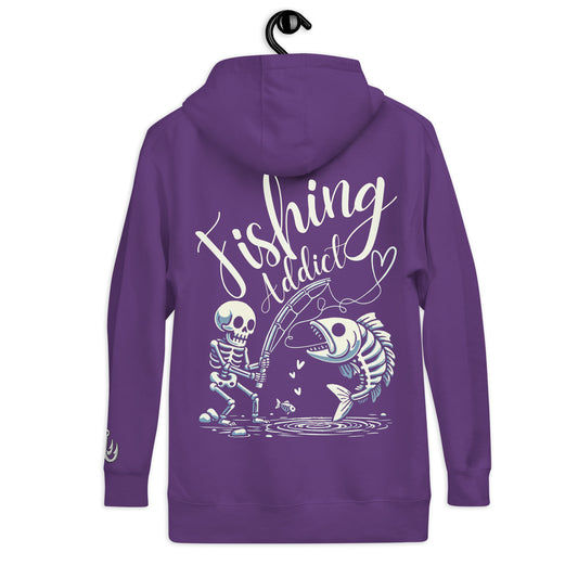 Fishing Skeleton, Fishing Tattoo, Fishing Addict, Fishing Gifts, Fishing Hoodie, Fishy hoodie, Husband Hoodie, Dad Gift,  Unisex Hoodie