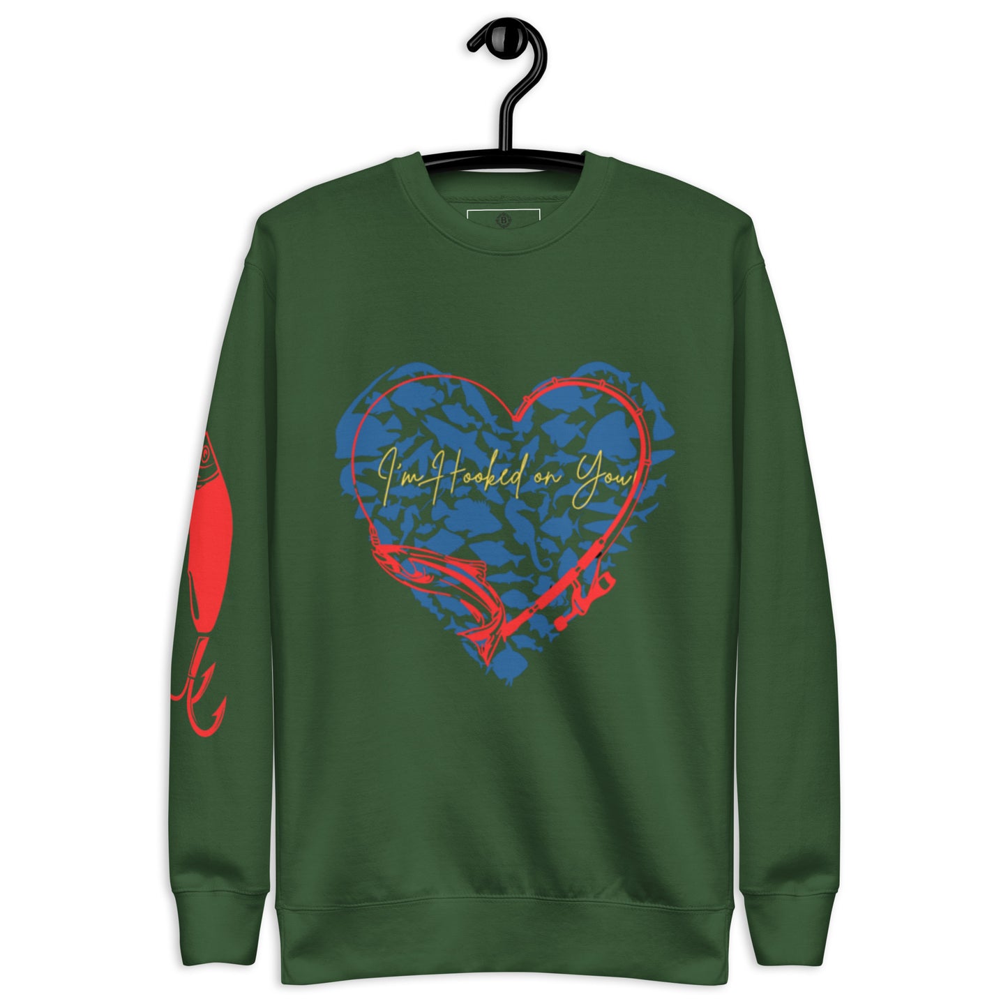 Heart Fishing  Unisex Premium Sweatshirt
