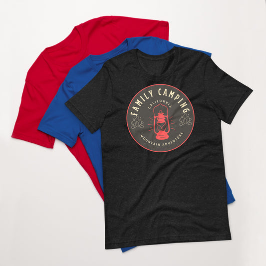 Family Camping CA Unisex t-shirt