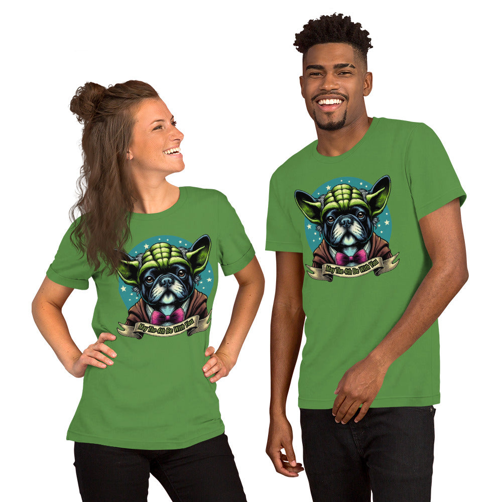 Star Wars Day, May The 4th Be with You, Yoda, Frenchie, French Dog, Grogu, Frenchie Gift , Frenchie mama, Unisex t-shirt