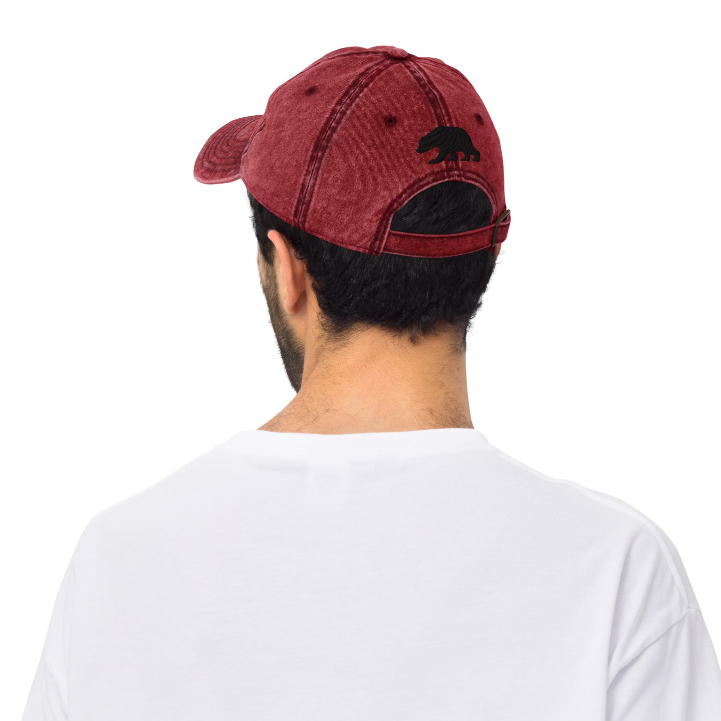California Grizzly Bear Japanese Katakana Vintage Cotton Twill Cap