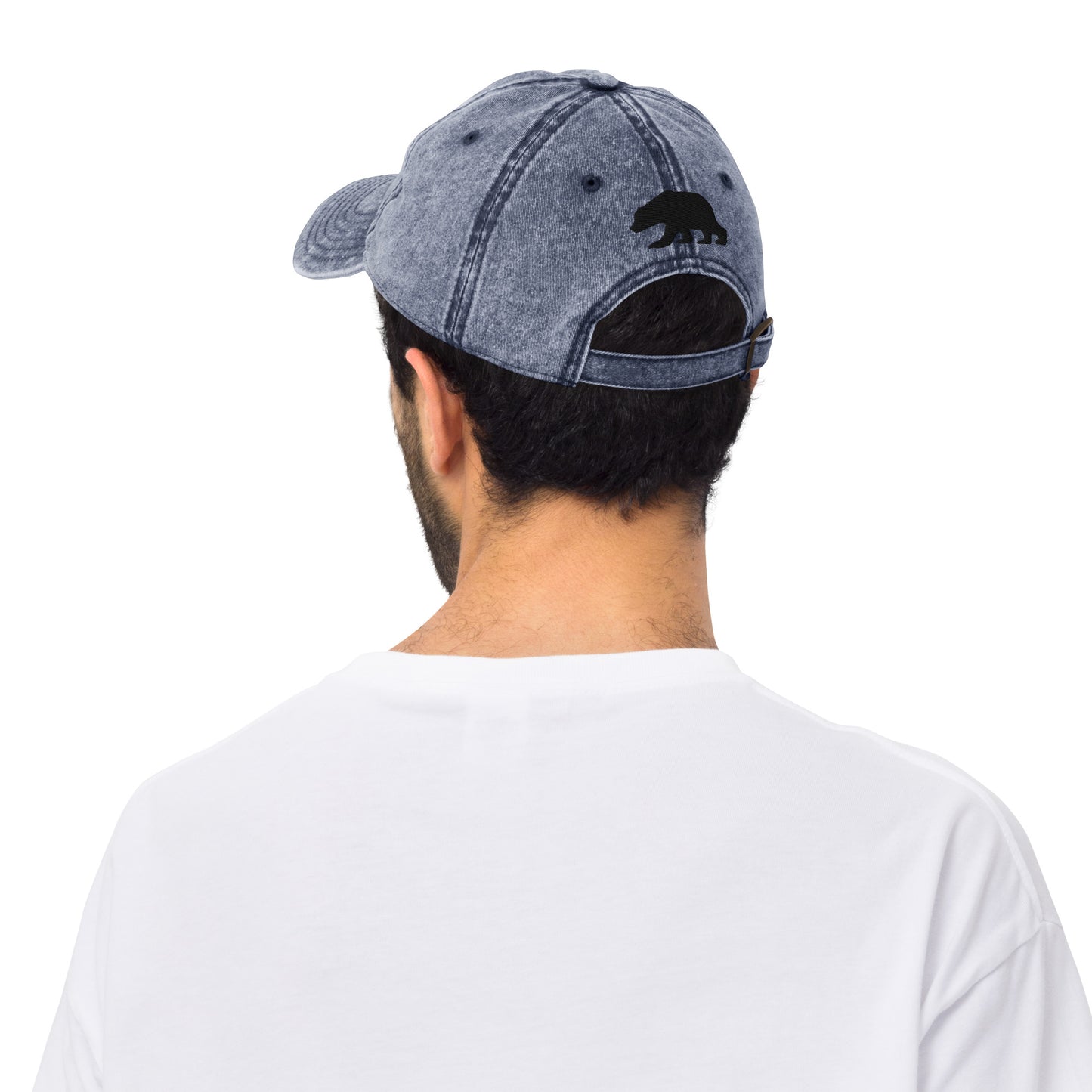 California Grizzly Bear Japanese Katakana Vintage Cotton Twill Cap