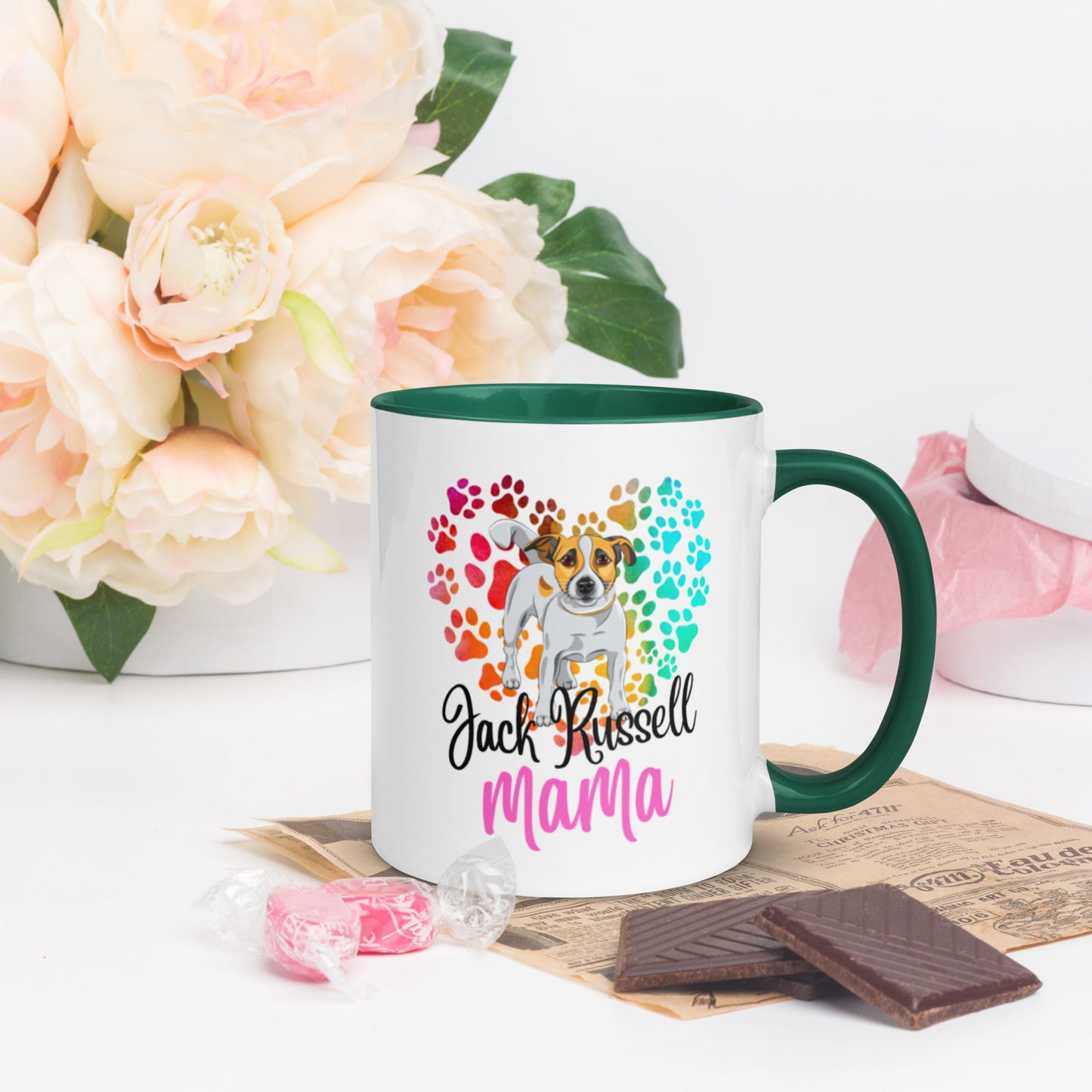 Jack Russell Mug with Color Inside