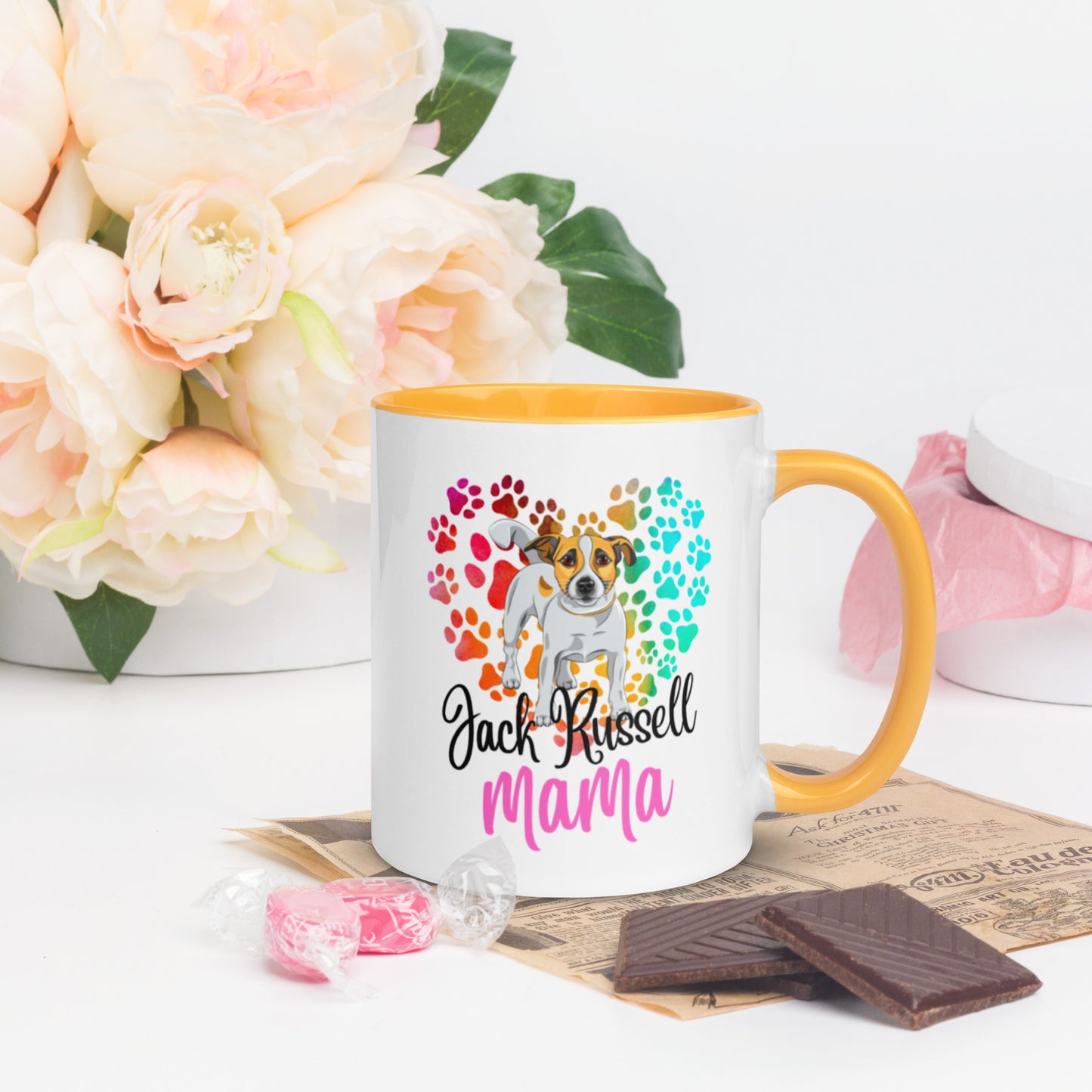 Jack Russell Mug with Color Inside