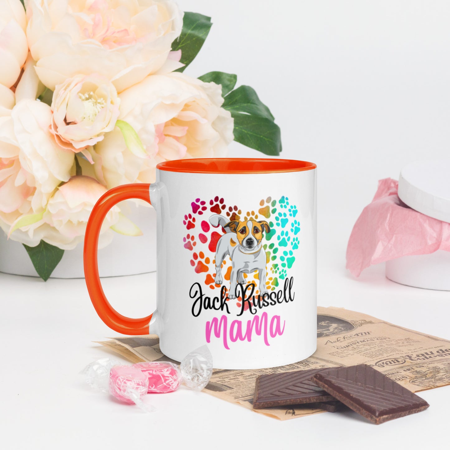 Jack Russell Mug with Color Inside