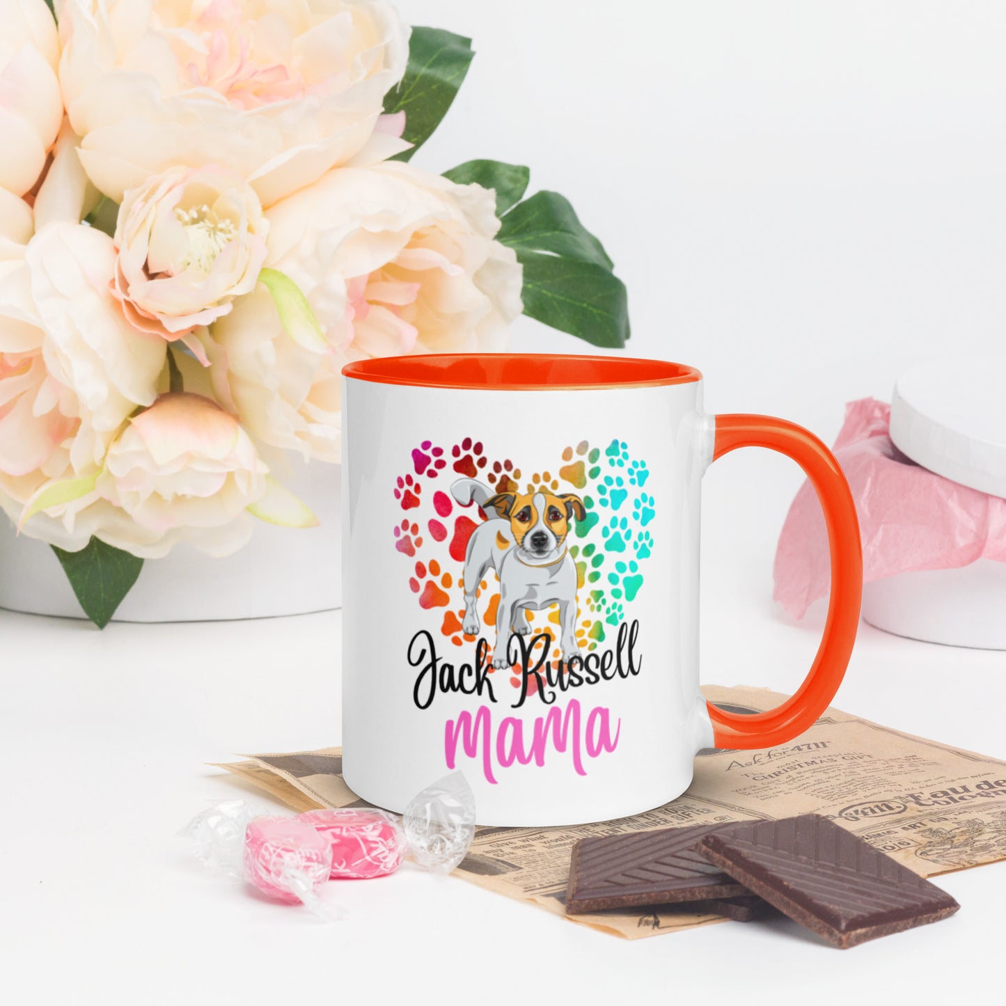 Jack Russell Mug with Color Inside