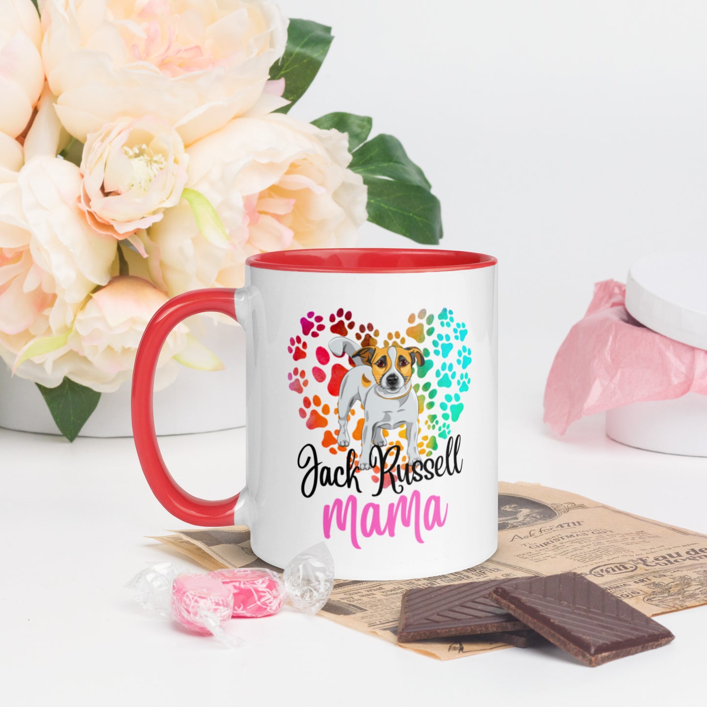 Jack Russell Mug with Color Inside