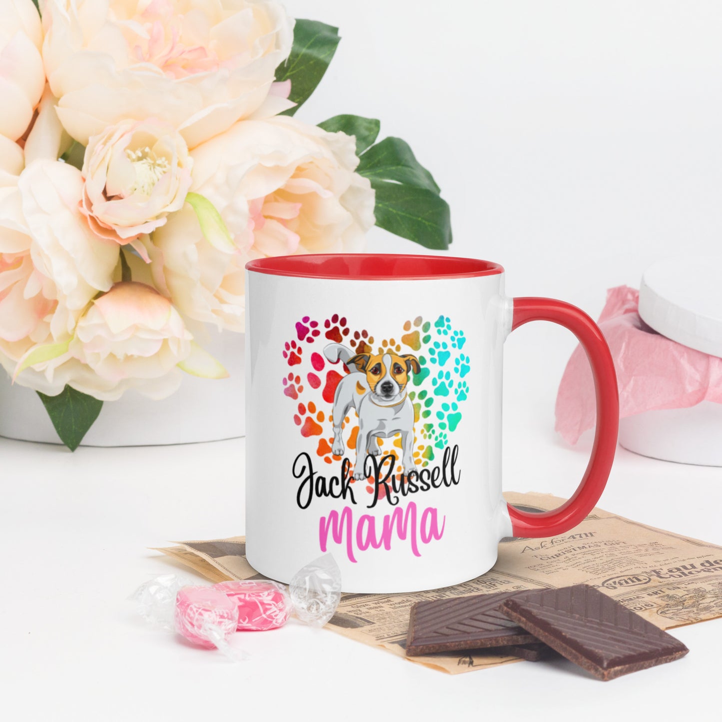 Jack Russell Mug with Color Inside