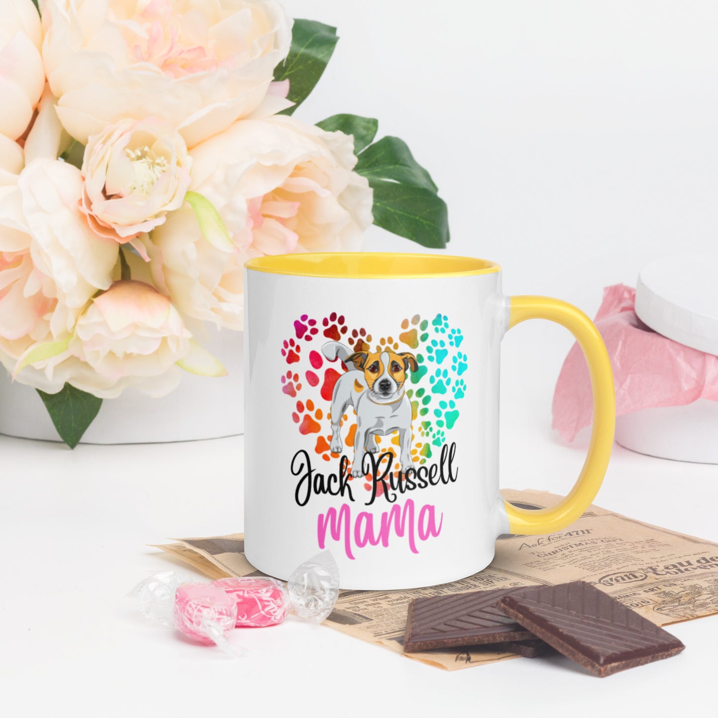 Jack Russell Mug with Color Inside