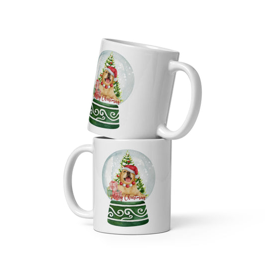 Golden retriever White glossy mug