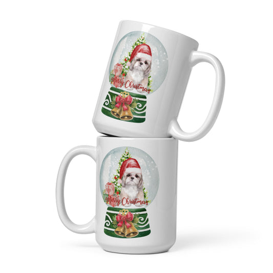 Shih Tzu White glossy mug
