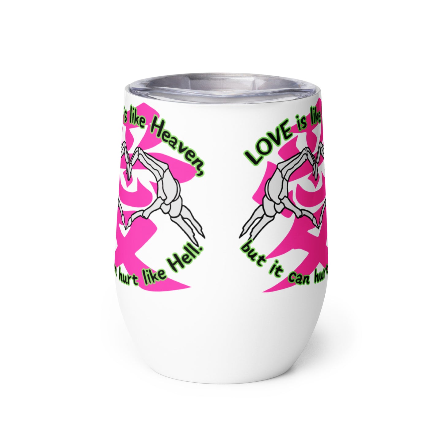 Love is like Heaven, kawaii, ai, love,  Wine tumbler