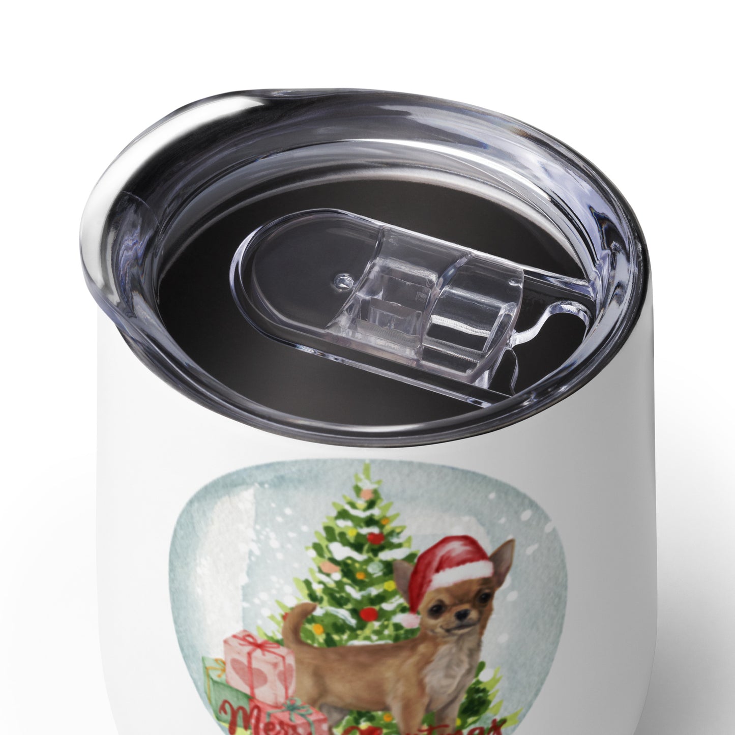 Christmas Chihuahua Wine tumbler,
