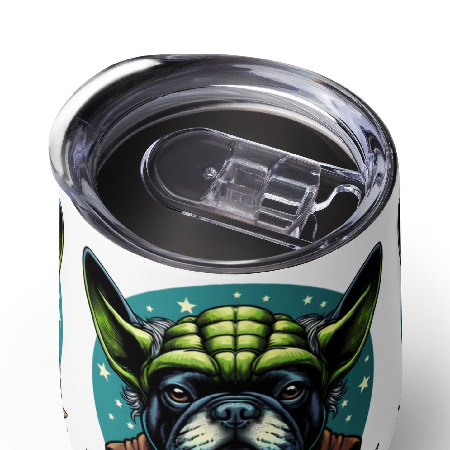 Star Wars Day, May The 4th Be with You, Yoda, Frenchie, French Dog, Grogu, Wine tumbler
