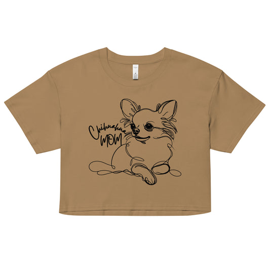 Chihuahua Shirt, Chihuahua Mom Shirt, Chihuahua Owner Gift, Dog Mom Shirt, Kawaii Chihuahua, Women’s crop top