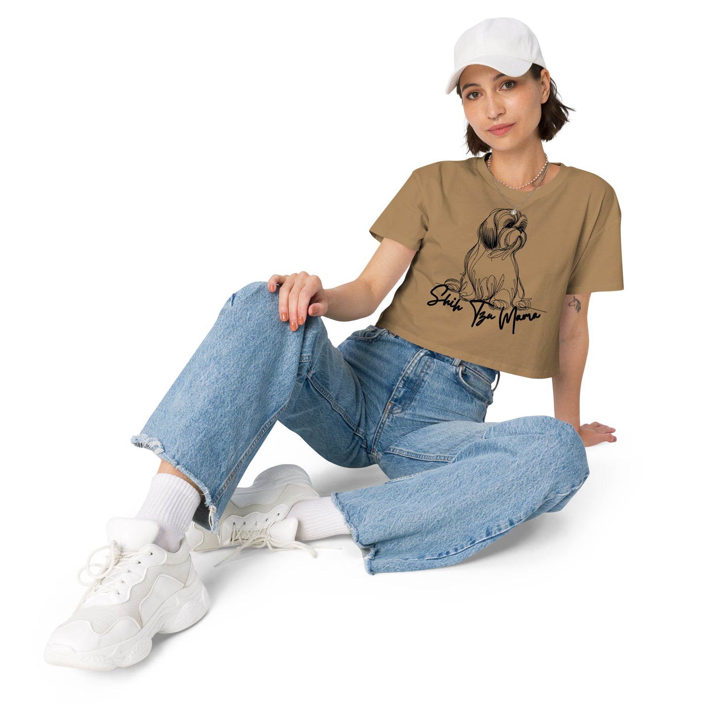 Shih Tzu Shirt, Shih Tzu Mom Shirt, Shih Tzu Owner Gift, Mom Shirt, Dog Lover Shirt, Women’s crop top