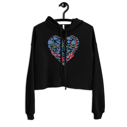 Heart Fish Crop Hoodie