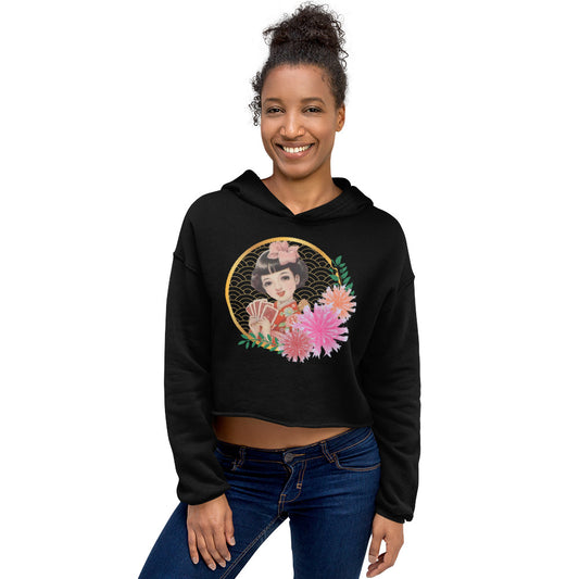SHOJO Manga kimono Crop Hoodie