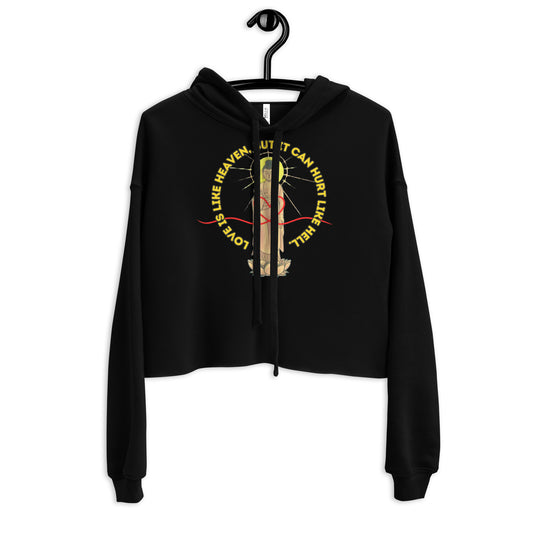 Japanese  Buddha, wakeiseijaku, Crop Hoodie