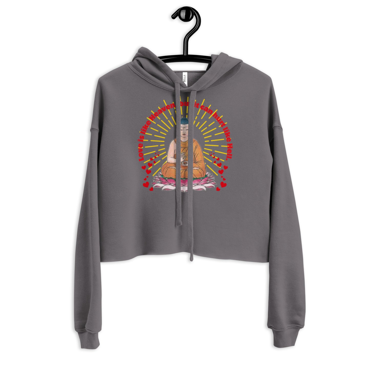 Japanese  Buddha, tenjoutenge Crop Hoodie