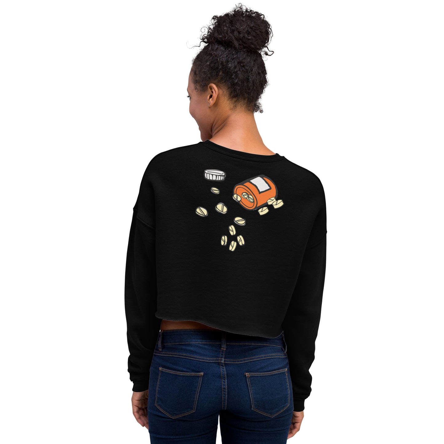 Being positive Crop Sweatshirt
