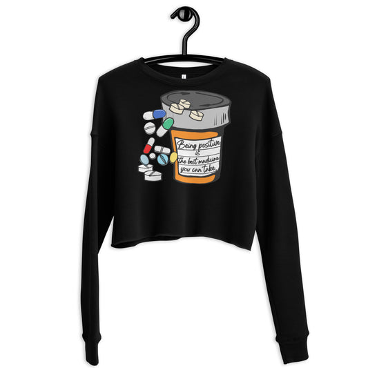 Being positive Crop Sweatshirt