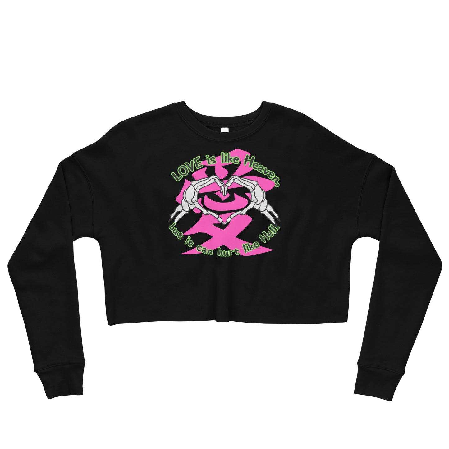 Love is like Heaven, kawaii, ai, love, Crop Sweatshirt