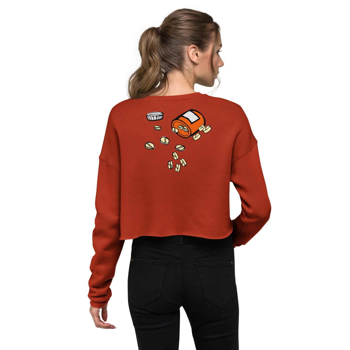 Being positive Crop Sweatshirt