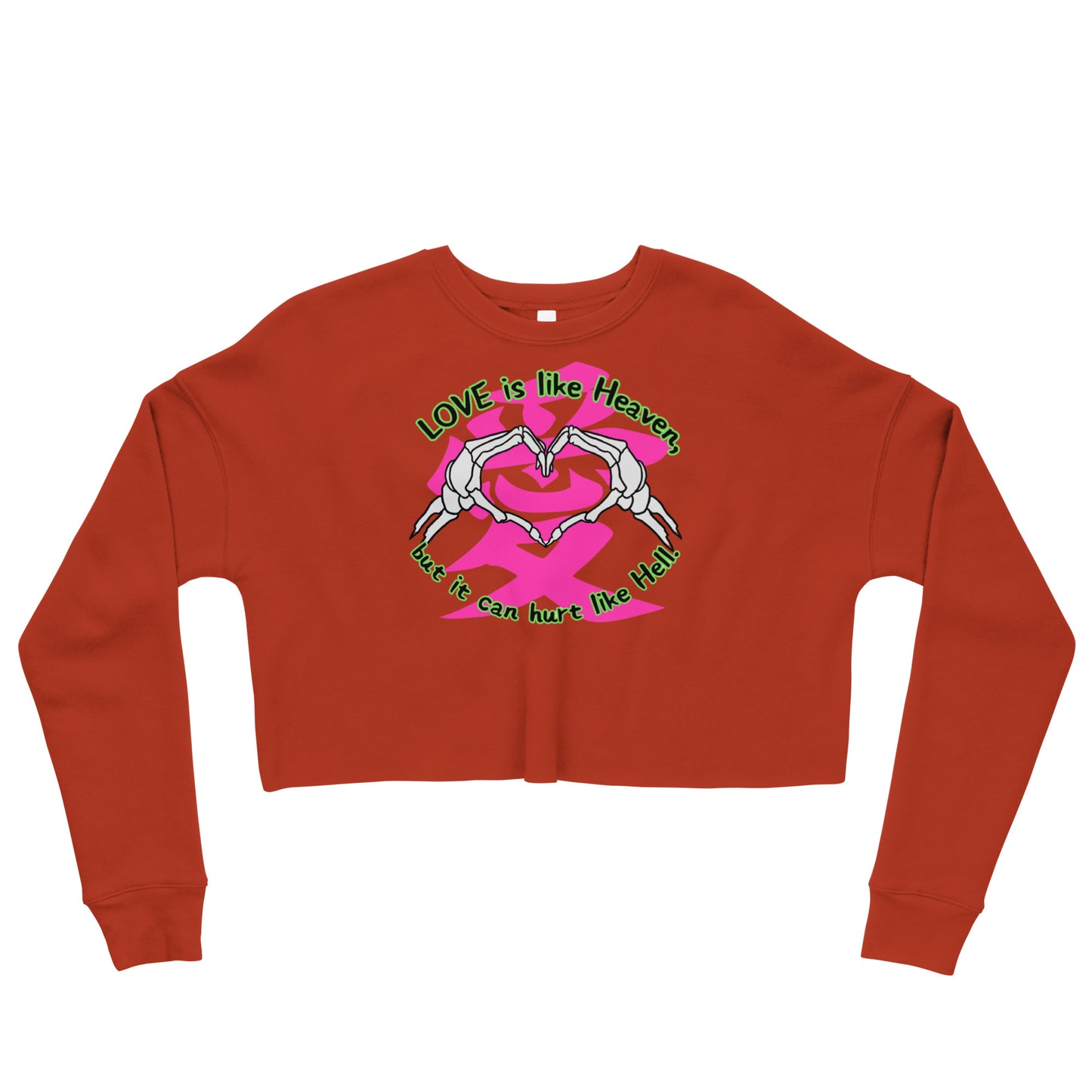 Love is like Heaven, kawaii, ai, love, Crop Sweatshirt