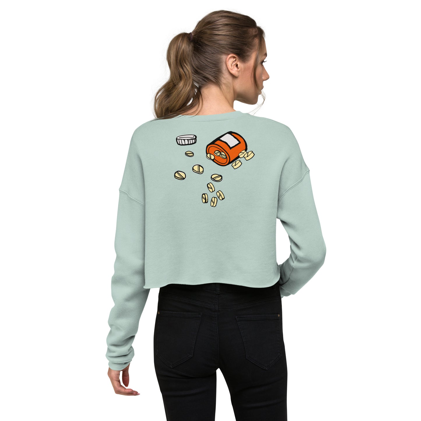 Being positive Crop Sweatshirt