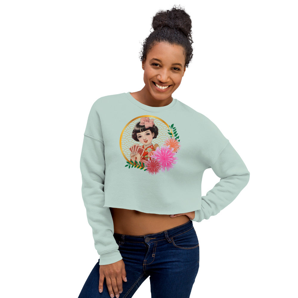 SHOJO Manga kimono Crop Sweatshirt