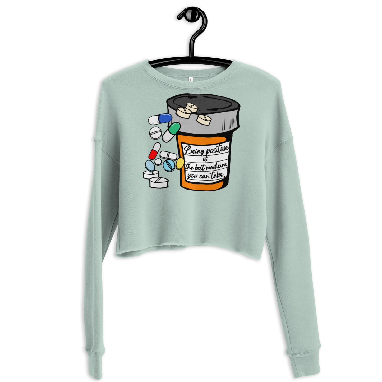 Being positive Crop Sweatshirt