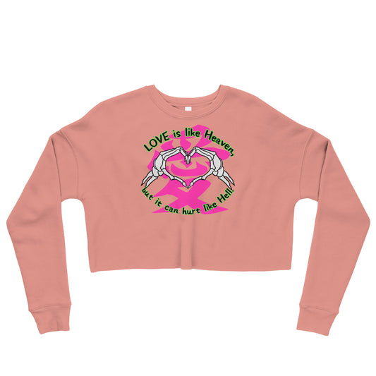 Love is like Heaven, kawaii, ai, love, Crop Sweatshirt