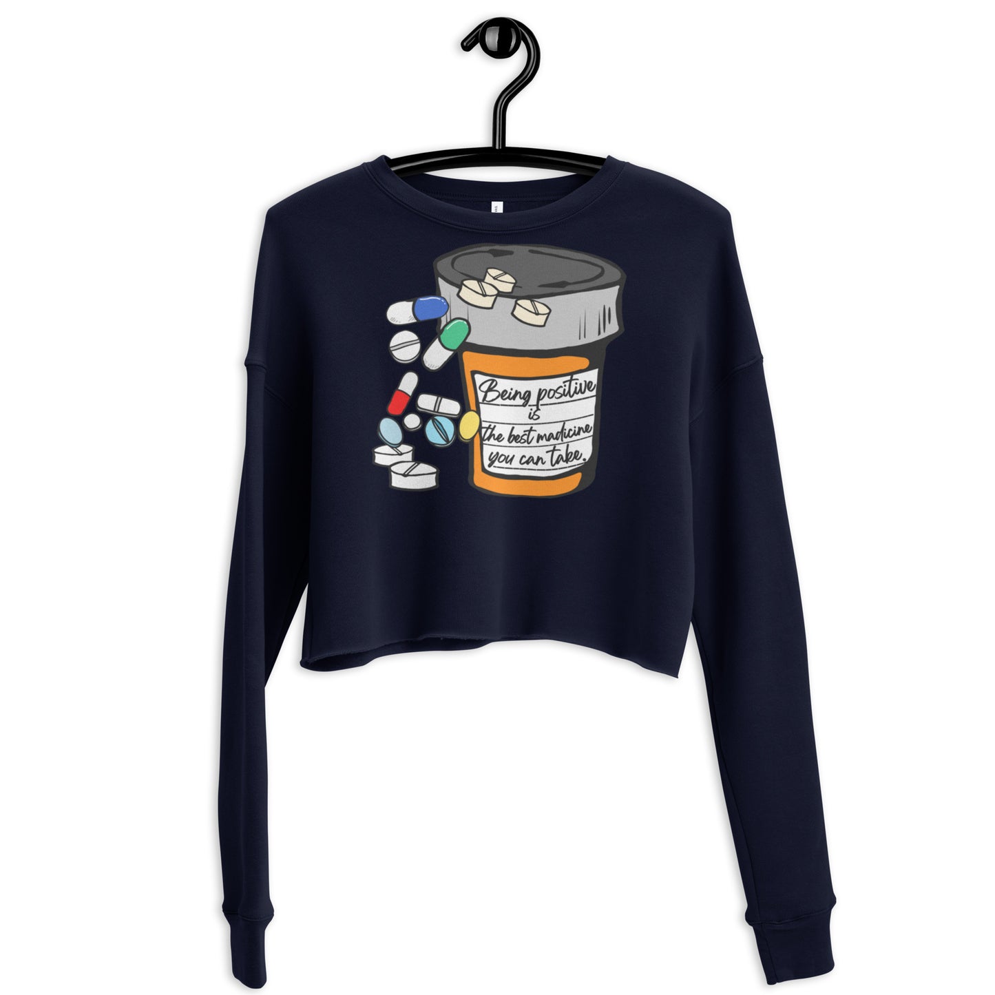 Being positive Crop Sweatshirt