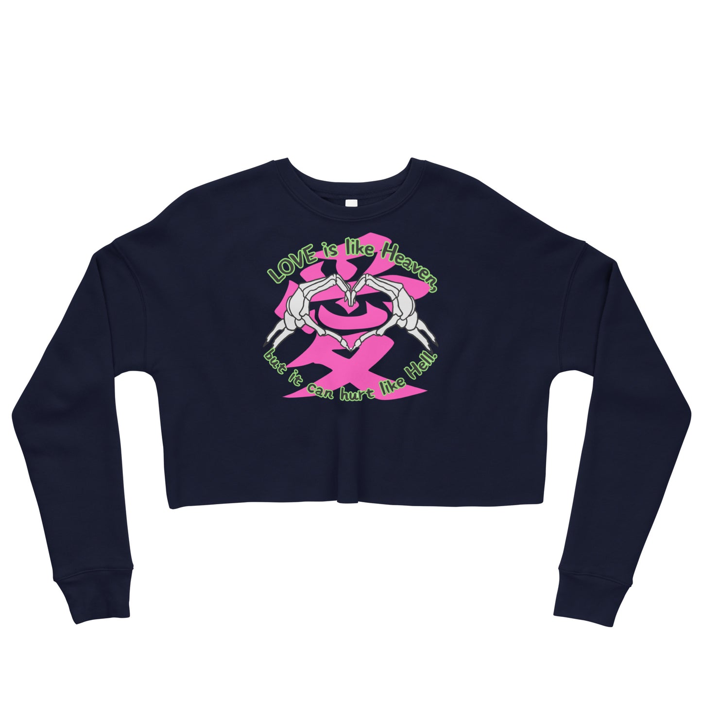 Love is like Heaven, kawaii, ai, love, Crop Sweatshirt