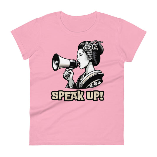 Speak Up, Kawai, Geisha girl, LGBTQ, Unisex gay pride, Against Bullying Tee, Protest shirt, Human Rights, Advocacy Top, Women's short sleeve t-shirt