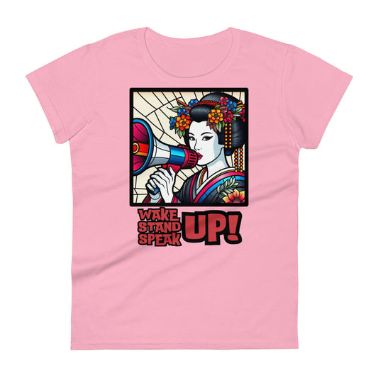 Wake Up Stand Up Speak Up, Geisha, LGBTQ, Gay pride, Against Bullying Tee, Protest shirt, Human Rights, Advocacy Top, kawaii, 